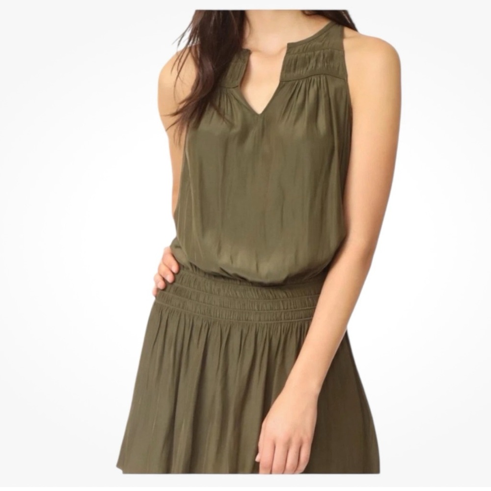 Ramy Brook Gathered Olive Dress